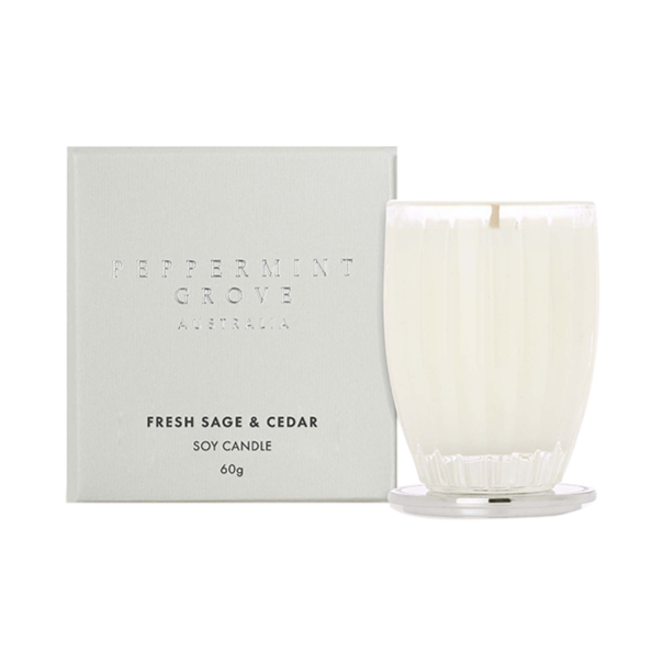 FRESH SAGE & CEDAR | 60g Soy Candle