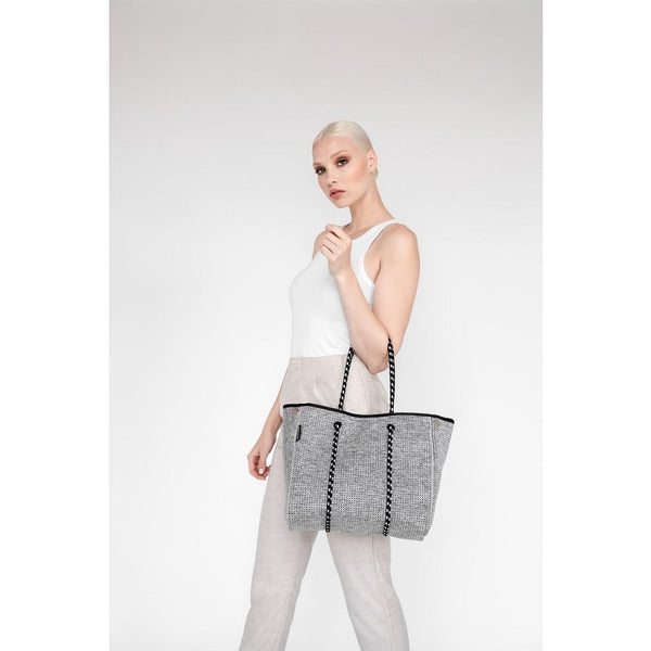 Neoprene Tote Bag | The Portsea Bag (Light Grey Marle)