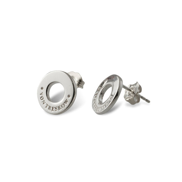 Von Treskow Disc Studs Earrings -Silver